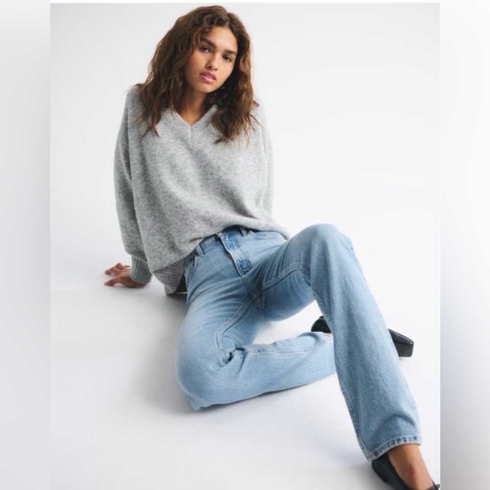 ABERCROMBIE & FITCH The 90s Straight Ultra High Rise Jeans 27/4xs Cropped